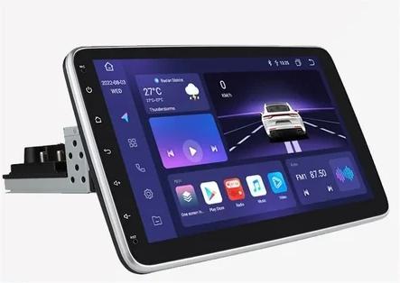 car stereo audio retractable 1 din car radio carplay rotatable 360 deg