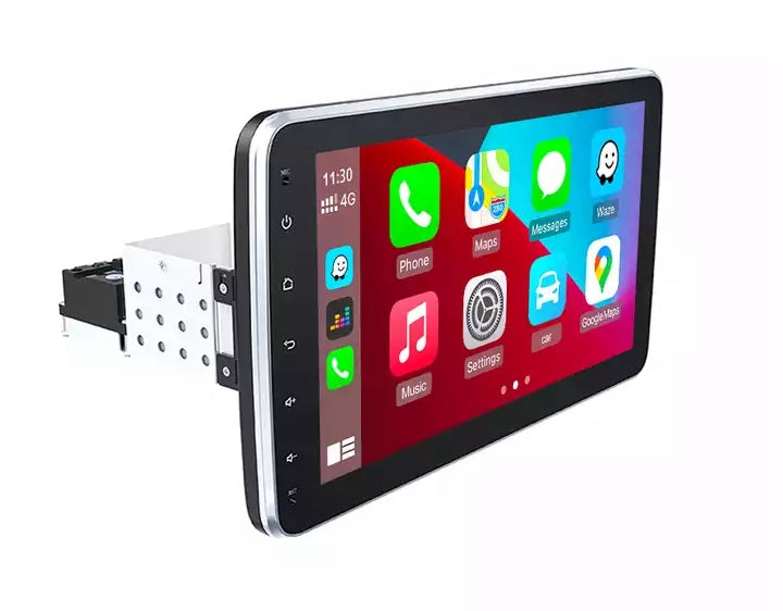 car stereo audio retractable 1 din car radio carplay rotatable 360 deg