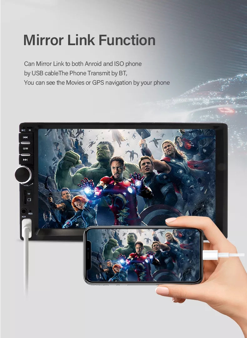 Double DIN 7 Inch Touch Screen car MP5 Player