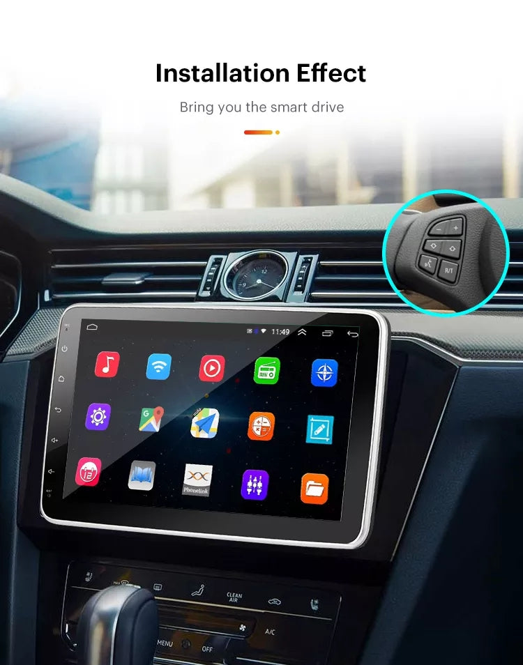 car stereo audio retractable 1 din car radio carplay rotatable 360 deg