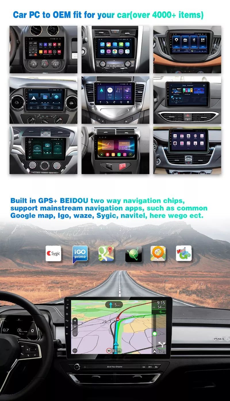 Omnitek 9 Inches Android GPS navigation car stereo