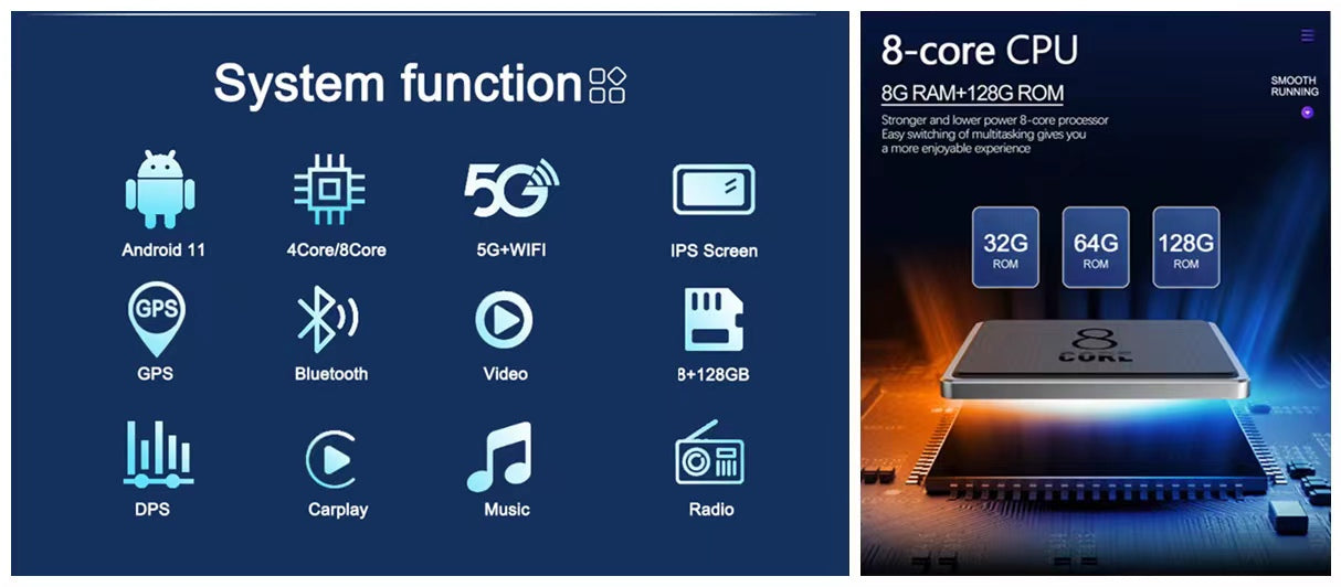 Omnitek 9 Inches Android GPS navigation car stereo