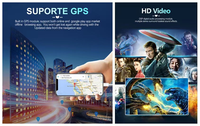universal 10 inches android gps car stereo 2din video multimedia playe