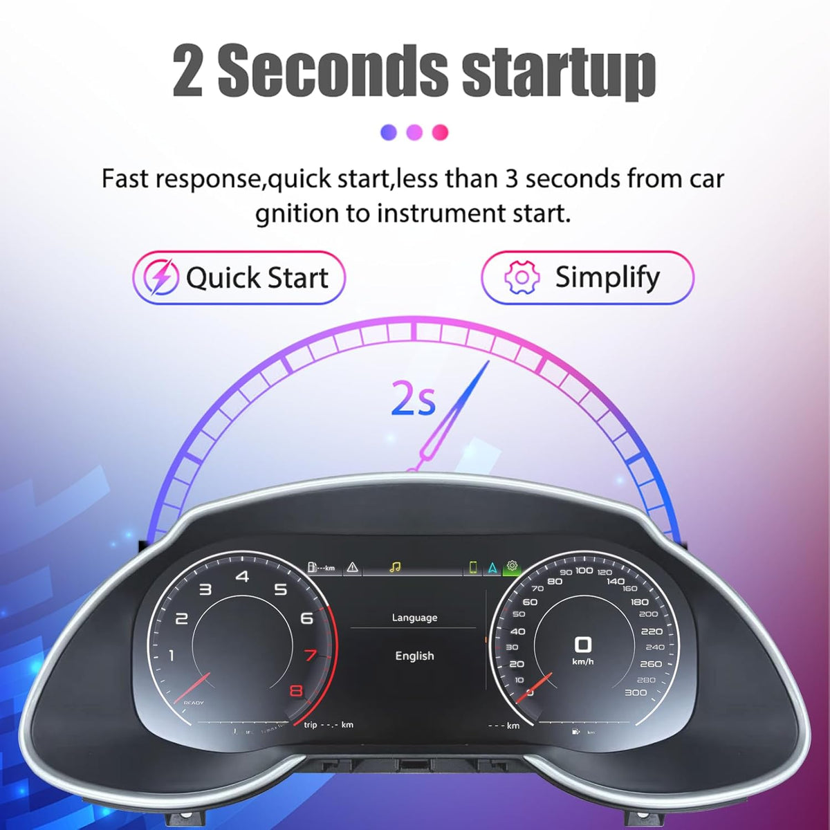 2010 Instruments Omnitek 12.3 inch Digital Dash Instrument Cluster for Audi Q5 2010-201