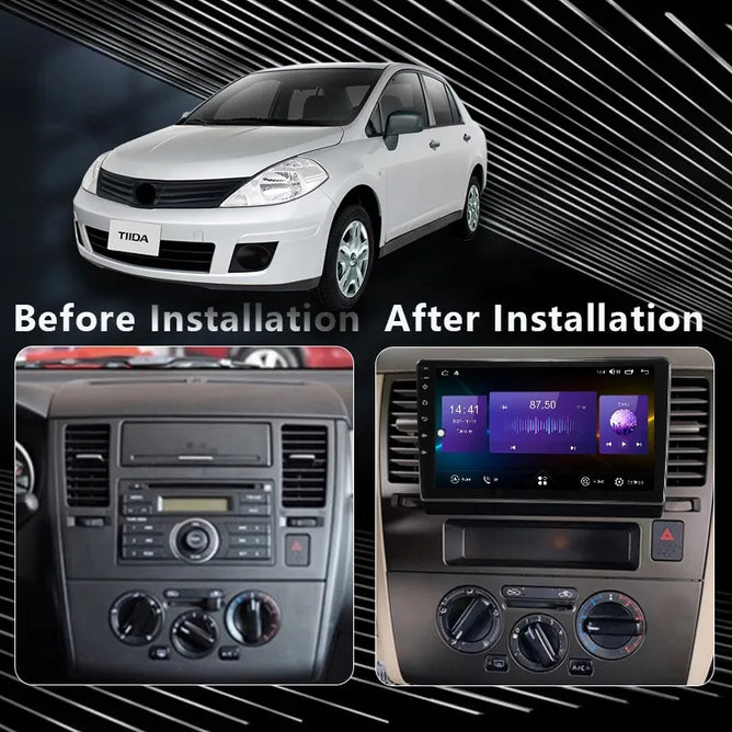 Omnitek Android 12 Car Radio For Nissan Tiida C11 2004 - 2013 Multimed