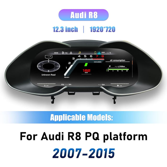 Omnitek 12.3 inch Digital Dash Instrument Cluster for Audi R8 Pa Platf