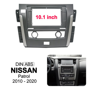 Omnitek 10.1 Inch Car Radio Installation Double Din DVD GPS Mp5 Plastic Fascia Panel Frame For 2015+ NISSAN PATROL