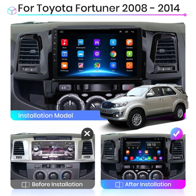 toyota fortuner hilux mt 2007 2008 2012 2014 2015 multimedia video gps