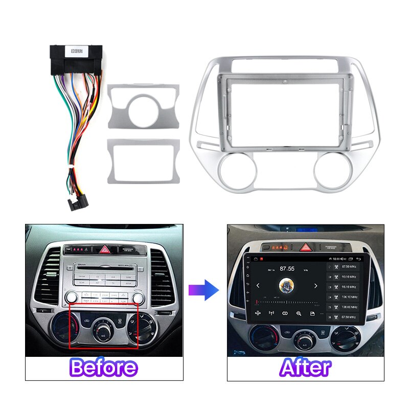 9 Inch Car Radio Fascia Frame Adapter Android Stereo Dashboard Kit